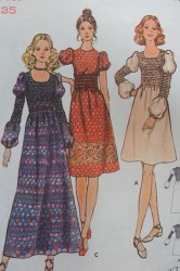 6355 70 A-LINE DRESS, ELASTIC BODICE MIDRIFF DRESS PATTERN 10